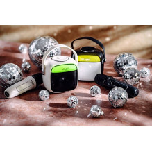 Adler AD 1199 juoda karaoke kolonėlė su mikrofonu - SD / USB / AUX / Bluetooth