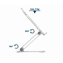 Gembird NBS-D1-03 laptop stand Silver 39.6 cm (15.6") Gembird NBS-D1-03 laptop stand Silver 39.6 cm (15.6")