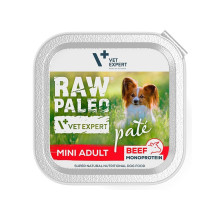 RAW PALEO paštetas Mini suaugusių jautienos - šlapias šunų ėdalas - 150 g
