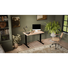 Desk with electric height adjustment MOON 121x67x72-120 black / tan Desk with electric height adjustment MOON 121x67x72-120 black / tan