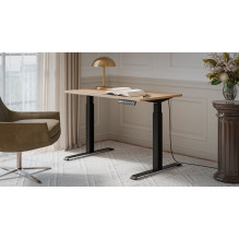 Desk with electric height adjustment MOON 121x67x72-120 black / tan Desk with electric height adjustment MOON 121x67x72-120 black / tan