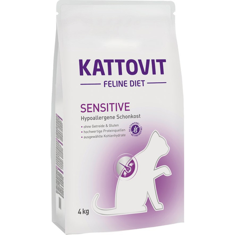 Kattovit Sensitive 4 kg sausas kačių maistas suaugusioms katėms