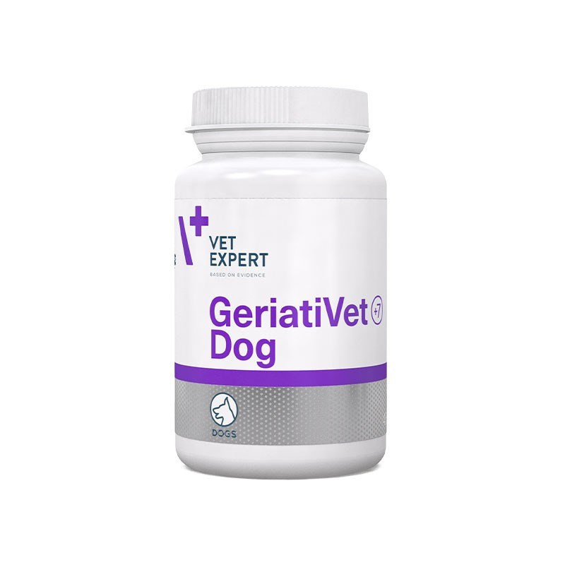 VET EXPERT GeriatiVet Dog - pagalbinis pasiruošimas vyresnio amžiaus šunims - 45 kapsulės.