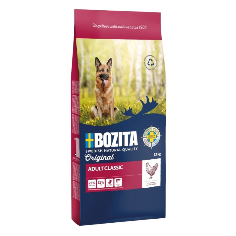 BOZITA Original Adult Classic Chicken sausas šunų ėdalas - 12 kg