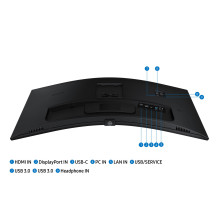 „Samsung S65UC“ kompiuterio monitorius 86,4 cm (34") 3440 x 1440 pikselių itin platus „Quad HD“ LCD juodas