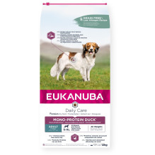 EUKANUBA Daily Care Mono-Protein Adult All Breed Duck sausas šunų ėdalas - 12 kg