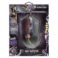 Žaidimų optinė laidinė pelė DEFENDER GM-933 SIN\'SISTER 7200dpi 6P RGB