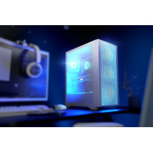 Logic DART PRO ARGB MIDI USB-C kompiuterio dėklas, baltas