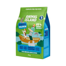 ANIMAL ISLAND Super lašiša - sausas šunų ėdalas - 3 kg