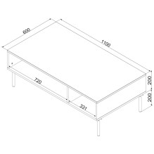 PALAZZO BIS table / latrine 110x60x40 white matte