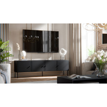 Cama 4D RTV spintelė PALAZZO BIS 201x40x60 juoda matinė Cama 4D RTV spintelė PALAZZO BIS 201x40x60 juoda matinė