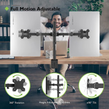 Techly ICA-LCD 382-D monitor mount / stand 68.6 cm (27") Black Desk Techly ICA-LCD 382-D monitor mount / stand 68.6 cm (27") Black Desk