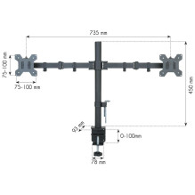 Techly ICA-LCD 382-D monitor mount / stand 68.6 cm (27") Black Desk Techly ICA-LCD 382-D monitor mount / stand 68.6 cm (27") Black Desk