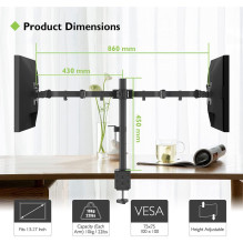 Techly ICA-LCD 382-D monitor mount / stand 68.6 cm (27") Black Desk Techly ICA-LCD 382-D monitor mount / stand 68.6 cm (27") Black Desk
