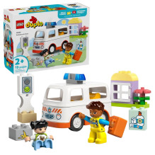 LEGO DUPLO Greitoji pagalba su vairuotoju 10447 LEGO DUPLO Greitoji pagalba su vairuotoju 10447
