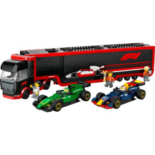 LEGO CITY 60445 F1 - Truck with RB20 &amp; AMR24 F1 Cars