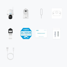 „Reolink Argus“ serijos B420 – 3 MP lauko kamera su baterija, „Wi-Fi“ funkcija, pasukama ir pakreipiama, aptinka asmenis