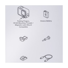 „GoPro HERO13 BLACK“ veiksmo ir sporto kamera, 27,6 MP, 5,3K „Ultra HD CMOS“, 25,4 / 1,9 mm (1 / 1,9 colio), „Wi-Fi“, 12