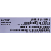 „Samsung Galaxy A36“ 17 cm (6,7 colio) dviejų SIM kortelių „Android 15“ 5G USB C tipo 8 GB 256 GB 5000 mAh baltas