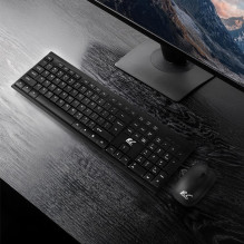 NanoRS Wireless Keyboard and Mouse Combo with Ergonomic Design - RS580 for Smooth and Efficient Use
