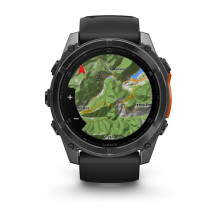 „Garmin Fenix 8“ 3,56 cm (1,4 colio) AMOLED 51 mm Skaitmeninis 454 x 454 pikselių Jutiklinis ekranas Titano Wi-Fi GPS (p