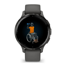„Garmin Venu 3S“ 3,05 cm (1,2 colio) AMOLED 41 mm Skaitmeninis 390 x 390 pikselių Jutiklinis ekranas Pilkas „Wi-Fi“ GPS 