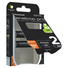 Įkraunamos baterijos PANASONIC ENELOOP PRO AA 2500 mAh 2 vnt. (BK-3HCDE / 2CP)
