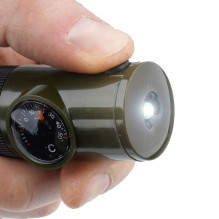 Mil-Tec išgyvenimo švilpukas 6 viename, alyvuogių spalvos