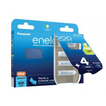 Rechargeable batteries PANASONIC ENELOOP AAA 800 mAh 4 szt + case (BK-4MCDE / 4CP+CASE) Rechargeable batteries PANASONIC ENELOOP AAA 800 mAh 4 szt + case (BK-4MCDE / 4CP+CASE)