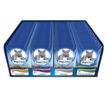 PREVITAL Cat Food Mix 4 Flavors Chicken, Veal, Salmon, Poultry - wet cat food - 96 x 100 g