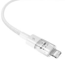„Baseus Gem“ USB į IP 2.4A greito įkrovimo laidas, 1 m, baltas