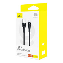 „Baseus Flash 2“ USB A į USB C greito įkrovimo laidas, 2 m, 100 W, juodas „Baseus Flash 2“ USB A į USB C greito įkrovimo laidas, 2 m, 100 W, juodas