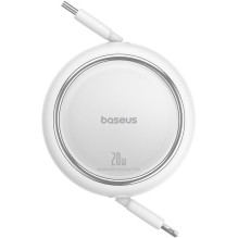 „Baseus Free2Pull“ – 20 W USB-C–Lightning jungties ištraukiamas laidas, 1 m (baltas)