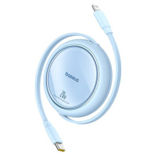 „Baseus Free2Pull“ – 20 W USB-C–Lightning jungties ištraukiamas laidas, 1 m (mėlynas)