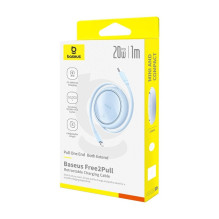 „Baseus Free2Pull“ – 20 W USB-C–Lightning jungties ištraukiamas laidas, 1 m (mėlynas)