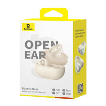 Baseus Bass 15 Clip Open Ear Headset True Wireless Stereo (TWS) In-ear Calls / Music Bluetooth White
