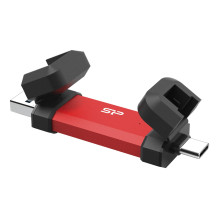 „Silicon Power DS72“ USB atmintinė, 250 GB, USB A tipo / USB C tipo 3.2 Gen 2 (3.1 Gen 2), raudona