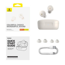 Baseus Bowie E18 - TWS in-ear wireless headphones, white