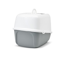 SAVIC Nestor Jumbo White-Grey - covered cat litter box - 66.5x48.5x46.5 cm - 1 pc.