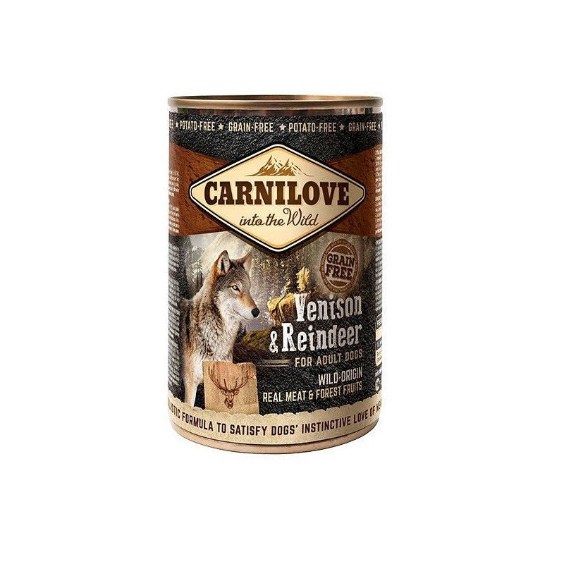 CARNILOVE šlapias šunų ėdalas su elniena ir šiaurės elniais, 400 g