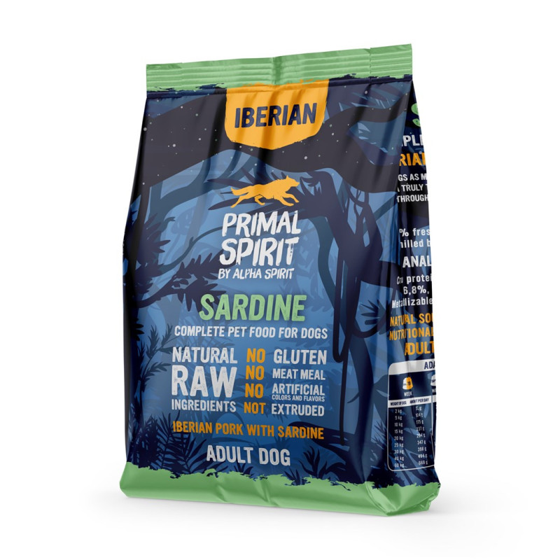 PRIMAL SPIRIT Iberian Sardine - semi-moist dog food - 1 kg