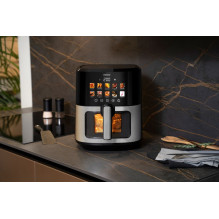 N'oveen AF770 X-LINE Greaseless deep fat fryer Black, Silver