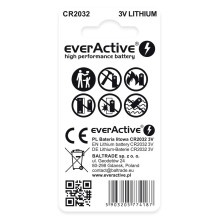 Ličio baterijos „everActive CR2032“ – 2 vnt. lizdinėje pakuotėje Ličio baterijos „everActive CR2032“ – 2 vnt. lizdinėje pakuotėje