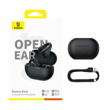 Baseus Bass 15 Clip Open Ear Headset True Wireless Stereo (TWS) In-ear Calls / Music Bluetooth Black