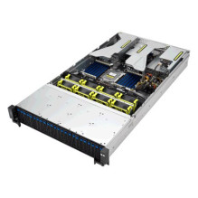 ASUS RS521A-E12-RS24U Socket SP5 Rack (2U) Juoda, Sidabrinė