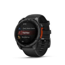 „Garmin Fenix 8“ 3,56 cm (1,4 colio) AMOLED 47 mm Skaitmeninis 454 x 454 pikselių Jutiklinis ekranas Juodas „Wi-Fi“ GPS 
