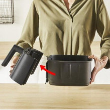 Tefal Easy Fry Silence EY5568E0 gruzdintuvė Vienvietis 5 l Atskirai pastatomas karšto oro gruzdintuvė Juoda, Nerūdijanči