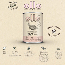 OLLO Puppy Pure Turkey - šlapias šunų ėdalas - 850 g OLLO Puppy Pure Turkey - šlapias šunų ėdalas - 850 g