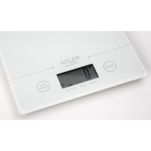 Adler AD 3138 w kitchen scale Electronic kitchen scale White Countertop Square