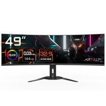 „GIGABYTE CO49DQ OLED“ lenktas žaidimų monitorius – 5120x1440 (DQHD), 1800R, 144Hz, 0,03ms, KVM, „FreeSync Premium Pro“,